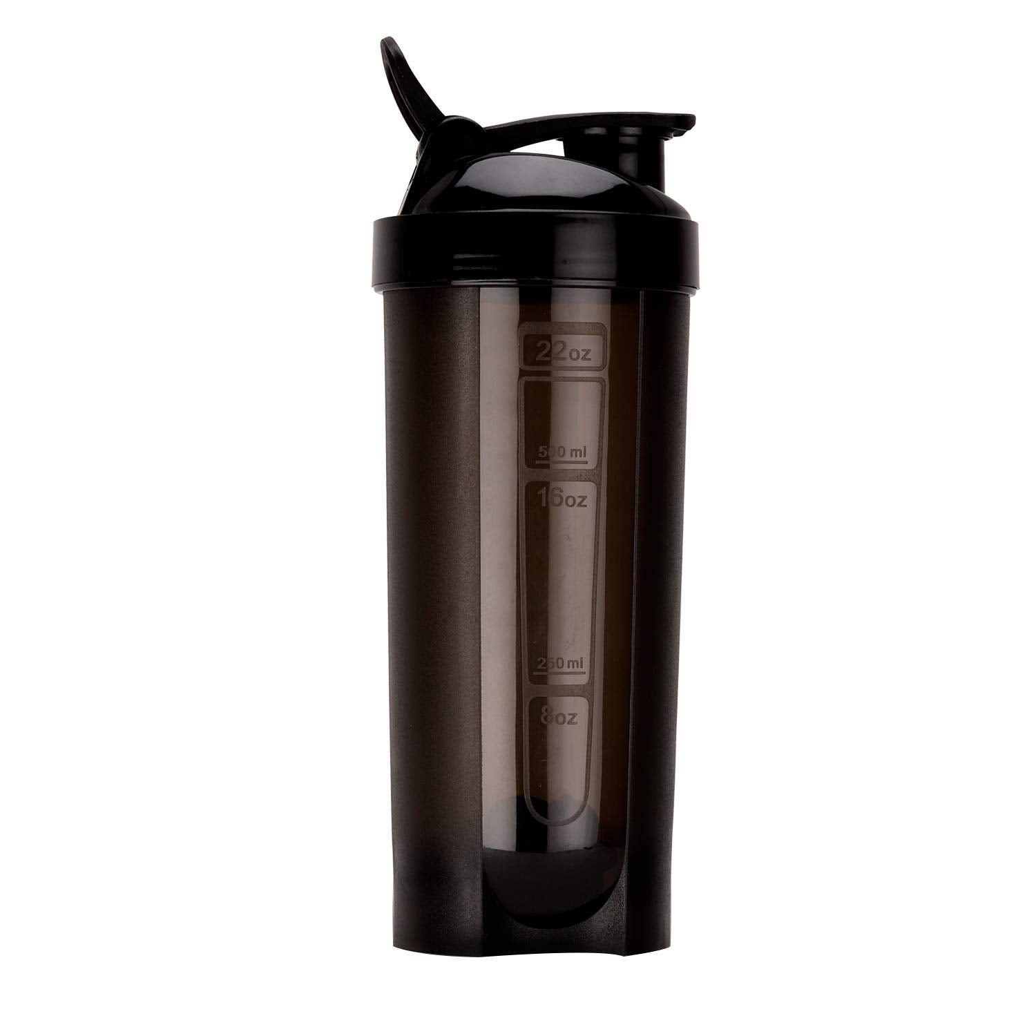 oliveware Torando Smart Black Gym Shaker with 800 ml Capacity, BPA Free Plastic & 100% Leak Proof, Ideal for Protein, Set of 1
