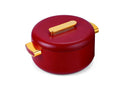 SOPL-OLIVEWARE Fresco Insulated Casserole, Inside Stainless Steel Keep Food Warm, BPA Free, Set of 1 (2000 ml Capacity) - Red