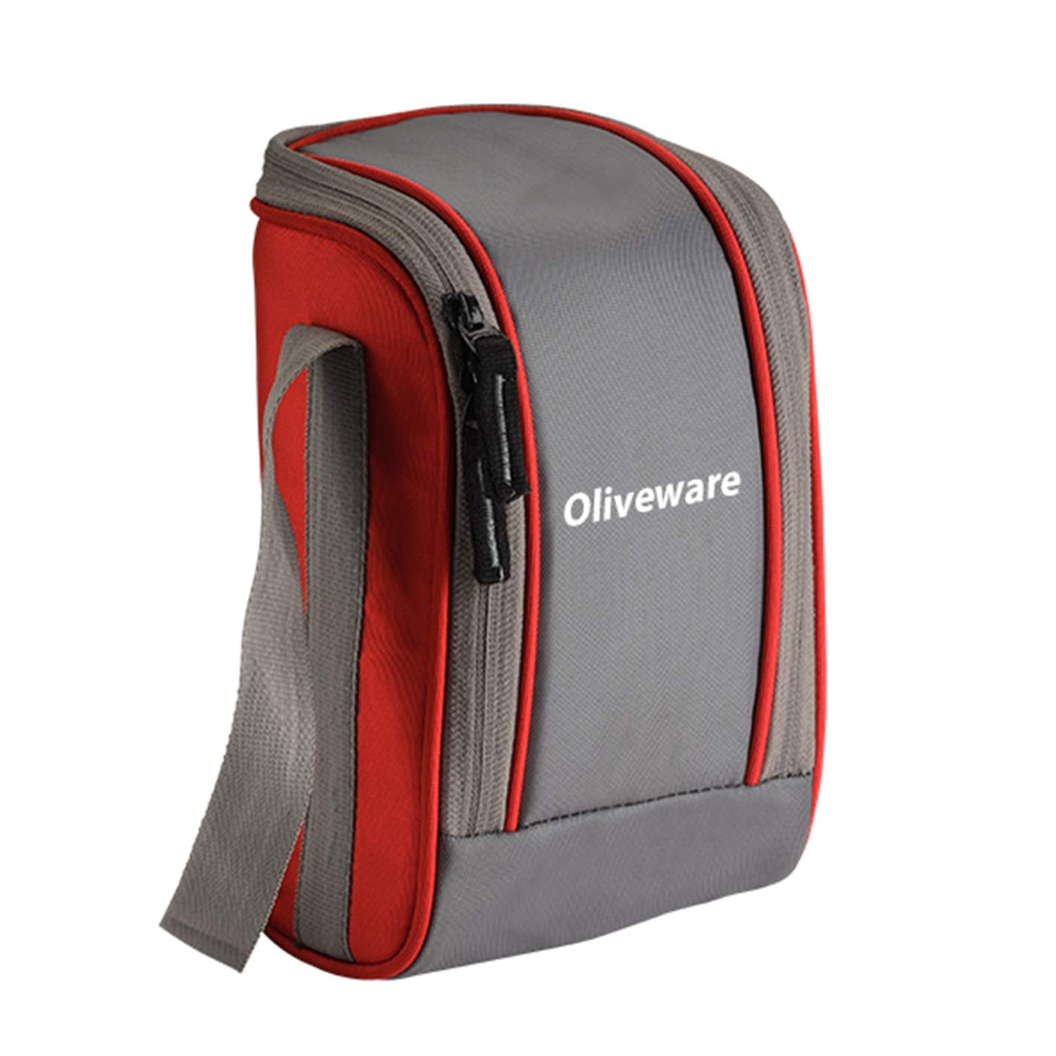 oliveware Sopl-Oliveware Boss Stainless Steel Lunch Box, Microwave Safe & Leak Proof, 3 Ineer Steel Containers With Bpa Free Airtight Lids (290 Ml, 450 Ml, 600 Ml), Fabric Bag - Red