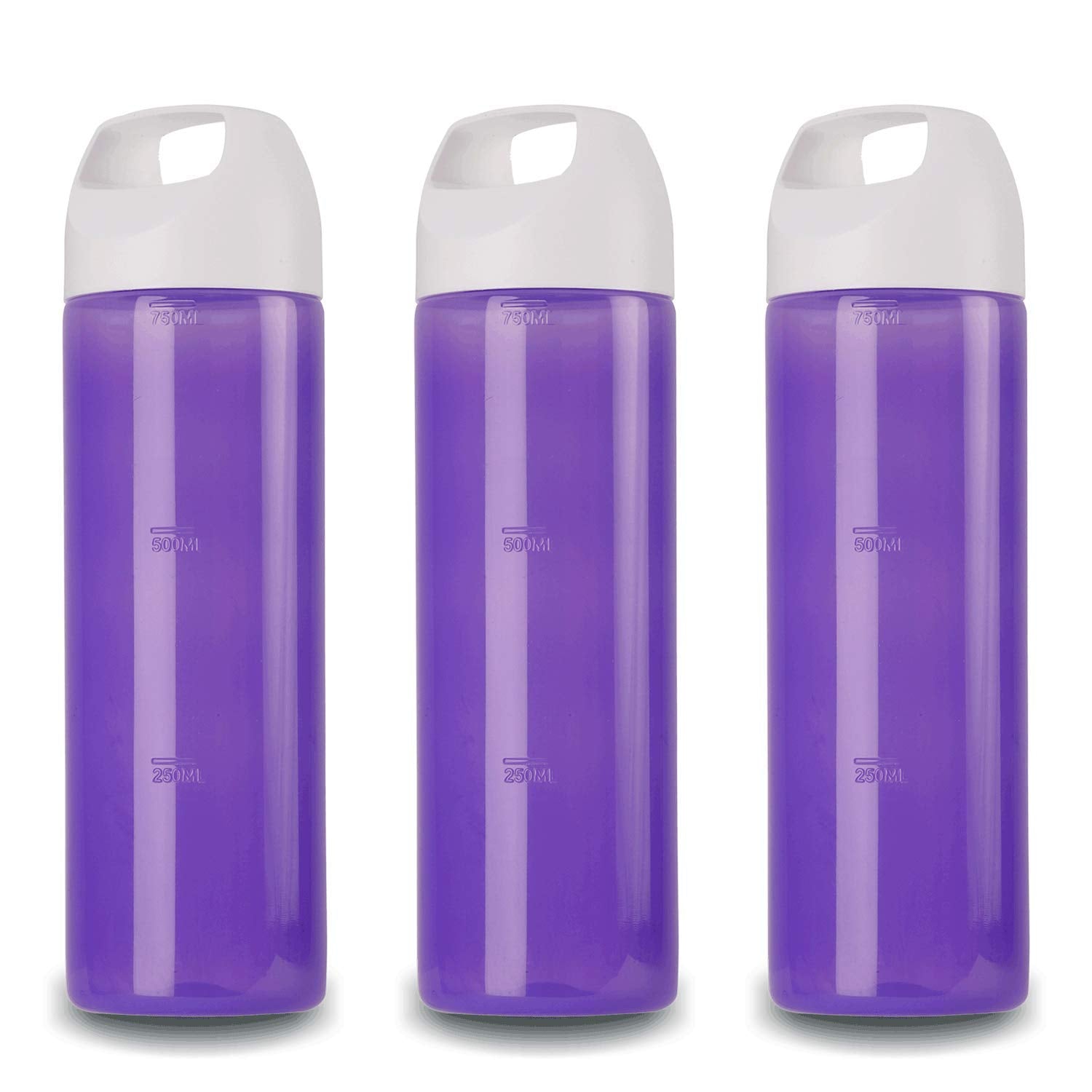 oliveware Hercules Water Bottle | Durable Plastic | Fits Bags & Fridge | 750 Ml Capacity | for Home & Office Use | With Easy Grip handle (Violet, 3)
