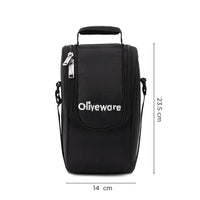 SOPL-OLIVEWARE Executive Glassware Lunchbox, Borosilicate Glass, Microwave & Freezer Safe, Set of 3 with BPA Free Lid (320ml) Each - Black