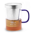 Glass Tea Mug With Steel Infuser - Silver Lid - 500 Ml