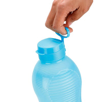 oliveware Plastic BPA-Free King Water Bottle with carrying Handle for Fridge Home & Office Use - (Multicolour, 2 litre) Set of 3