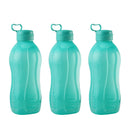 oliveware Jumbo 2 Litre Water Bottle, 100% Leak Proof, BPA Free Premium Plastic Bottle, for Home, Office & Gym, Sturdy with Holder, Pack of 3 (Voilet)