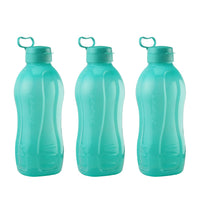 oliveware Jumbo 2 Litre Water Bottle, 100% Leak Proof, BPA Free Premium Plastic Bottle, for Home, Office & Gym, Sturdy with Holder, Pack of 3 (Voilet)