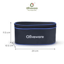 SOPL-OLIVEWARE Valley Lunch Box, Steel Spoon & Fork, Microwave Safe, 4 Inner Steel Container with BPA Free Lid (2 * 290ml & 2 * 450ml), Fabric Bag - Blue