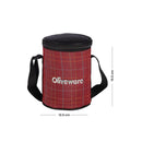 SOPL-OLIVEWARE Absolute Lunch Box, 100% Leak Proof, 3 Stainless Steel Containers with BPA Free Lids (2x600ml & 450ml), Fabric Bag - Red