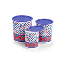 Oliveware Pasha Plastic Containers | BPA Free | For Rice, Dal, Atta & Flour | Set of 3 | Stackable Containers (2200ml, 1350ml & 850ml) (Blue)