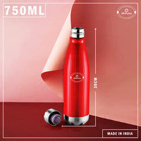 SOPL-OLIVEWARE Camo Vacuum Double Wall Bottle, Stainless Steel (750ml), Hot & Cold, Insulated Bottle, Fit for Indoor & Outdoors - Red