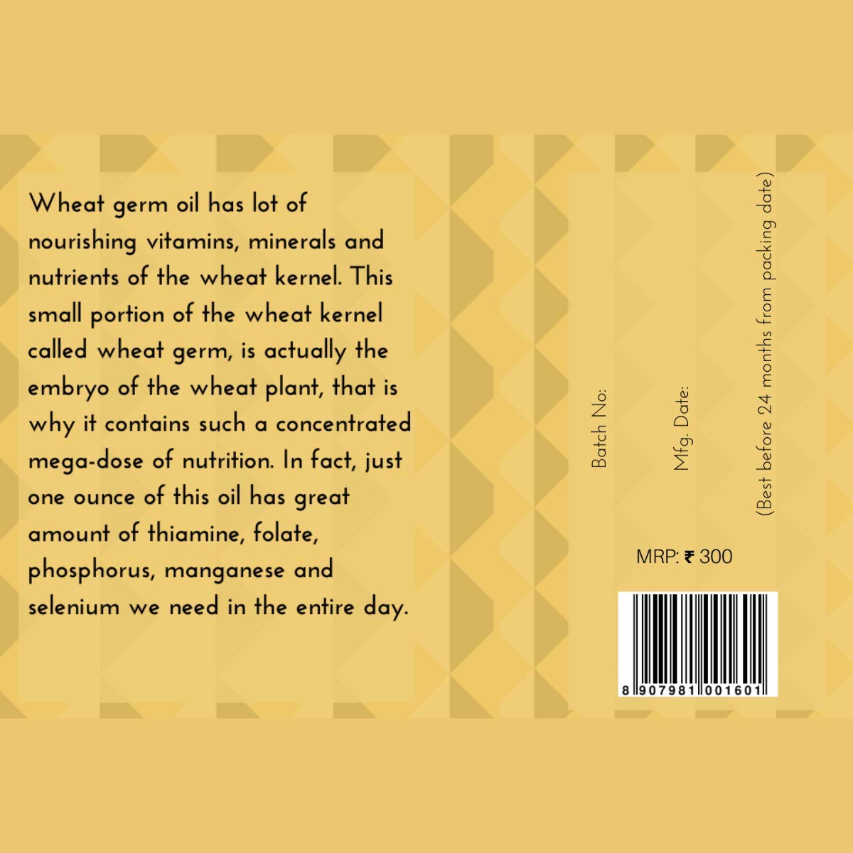 Oilcure Wheat Germ Oil | 30 ml | Pure | Undiluted