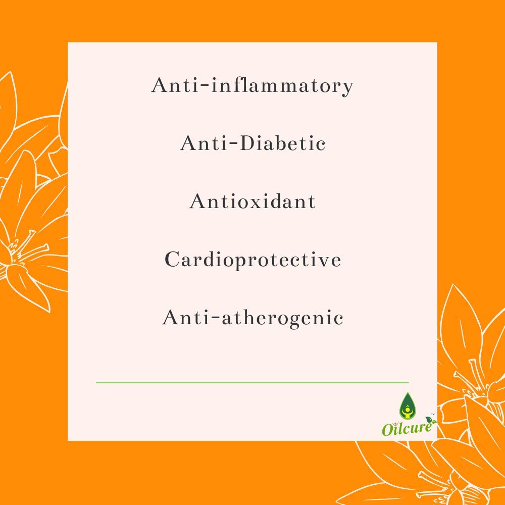 Oilcure Safflower Oil | Cold Pressed | 100 ml | Pure