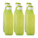 Oliveware Premium PET Water Bottle | SUPERIYA Range | Green - Pack of 6 | 1 Litre Bottle | Better Grip | 1000 Ml Capacity | for Home & Office Use
