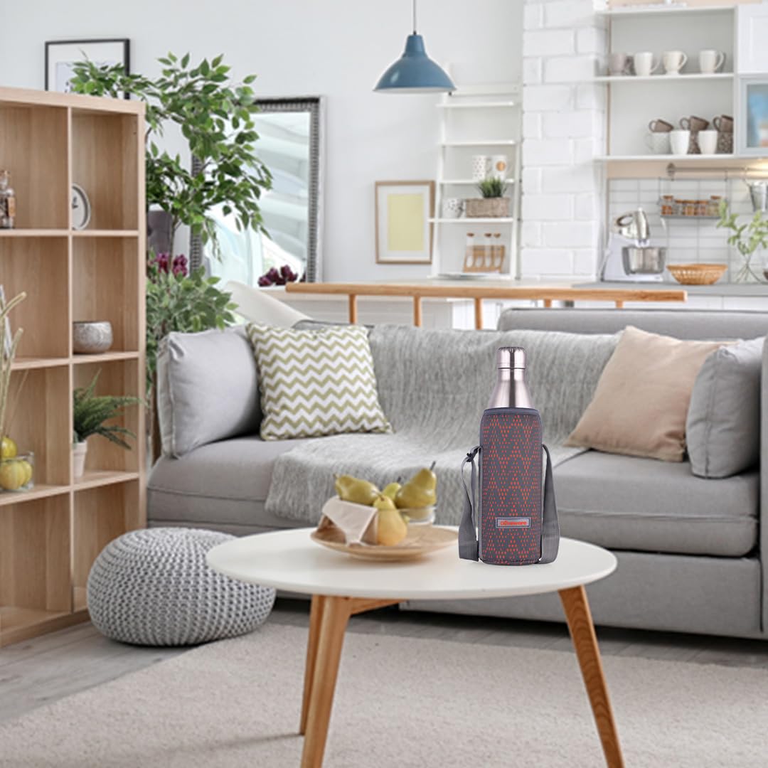 Oliveware Camo Vaccum Bottle with Sleeve, Stainless Steel (750ml), Hot and Cold, Insulated Bottle, Fit for Indoor & Outdoors - Silver