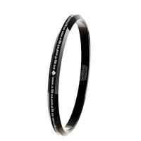 Black Waheguru Ji Da Khalsa MicroCarved Punjabi Kada Stainless Kada For Everyday Wear | Gloss Finish