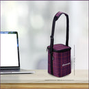 SOPL-OLIVEWARE Spyker Glassware Square Lunchbox, Borosilicate Glass Containers, Microwave Safe & Leak Proof, 3 Containers with BPA Free Lids (320ml) Each - Voilet