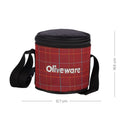 SOPL-OLIVEWARE Bliss Lunch Box, 100% Leak Proof, 3 Stainless Steel Containers with BPA Free Airtight Lids (300 ml, 450 ml, 600 ml), Fabric Bag - Red