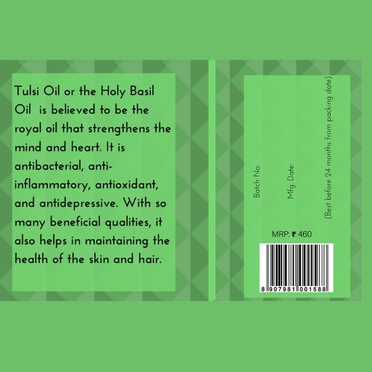 Oilcure Tulsi Essential Oil | 30 ml | Holy Basil | Undiluted