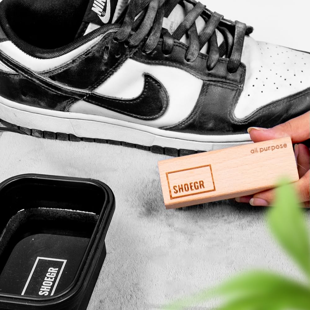 SHOEGR Shoe Brush for Proper Sneaker & Shoe Cleaning (All Purpose)