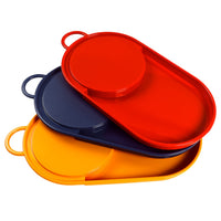 Oliveware Clap Chopping Board with Tray, BPA Free, for Meats, Salads & Fruits, Easy to Use & Clean - (Red)