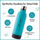 SOPL-OLIVEWARE Qua Water Bottle with Better Grip, 850 ml Bottle, BPA Free & Leak Proof, For Home, Office & Gym use - Blue