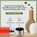 SOPL-OLIVEWARE Haze Vacuum Double Wall Bottle, Stainless Steel (750ml), Hot & Cold, Insulated Bottle, Fit for Indoor & Outdoors - Orange