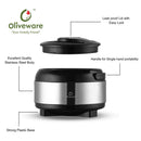 oliveware Supremo Casseroless Thermosteel & Double Wall Insulation (1200 ml) with Insulated Lid Keep Food Hot, Stainless Steel with Carry Handle