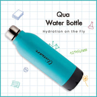 SOPL-OLIVEWARE Qua Water Bottle with Better Grip, 600 ml Bottle, BPA Free & Leak Proof, For Home, Office & Gym use - Blue