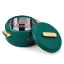 SOPL-OLIVEWARE Fresco Insulated Casserole, Inside Stainless Steel Keep Food Warm, BPA Free, Set of 1 (2000 ml Capacity) - Green
