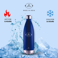 SOPL-OLIVEWARE Camo Vacuum Double Wall Bottle, Stainless Steel (1000ml), Hot & Cold, Insulated Bottle, Fit for Indoor & Outdoors - Black