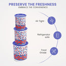 Oliveware Pasha Plastic Containers | BPA Free | For Rice, Dal, Atta & Flour | Set of 3 | Stackable Containers (2200ml, 1350ml & 850ml) (Blue)