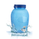 Oliveware Boom Jug | Blue | 4000 ML Capacity | with a Set of 4 Glasses | BPA Free Premium Range | for Fridge - Home & Office