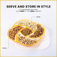 Oliveware Plastic Dry Fruit Candy Container - Yellow