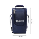 SOPL-OLIVEWARE Executive Glassware Lunchbox, Borosilicate Glass, Microwave & Freezer Safe, Set of 3 with BPA Free Lid (320ml) Each - Blue