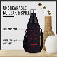 Oliveware Camo Vaccum Bottle with Sleeve, Stainless Steel (750ml), Hot and Cold, Insulated Bottle, Fit for Indoor & Outdoors - Black