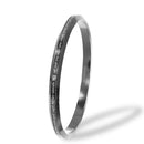 Silver Ik Onkar Satnam Mantra MicroCarved Punjabi Kada Stainless Kada For Everyday Wear | Gloss Finish