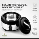 oliveware Glory Insulated Casserole | High Grade Stainless Steel | Insulated | Steel Interior | Puff Insulated Lid | Keeps Chapati, Food, Curry | Easy to Carry Handle | Sturdy Base | 2500 ml