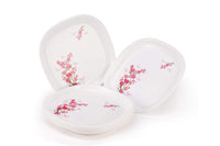 oliveware Set of 6 Square Printed Plate Big Pink