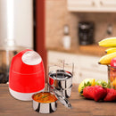 oliveware SOPL (Logo) with Device Marvel Lunch Box with Insulated Box, 3 Stainless Steel Containers 300ml Each, Leak Proof & Sturdy - Cherry