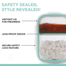 Oliveware Elite Microwave Safe Two Compartment Lunch Box for Kids