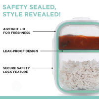 Oliveware Elite Microwave Safe Two Compartment Lunch Box for Kids