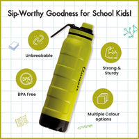 SOPL-OLIVEWARE Freshy Water Bottle with Better Grip, 1000 ml Bottle, BPA Free & Leak Proof, For Home, Office & Gym use - Blue