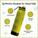 SOPL-OLIVEWARE Eagle Water Bottle with Better Grip, 650 ml Bottle, BPA Free & Leak Proof, For Home, Office & Gym use - Green