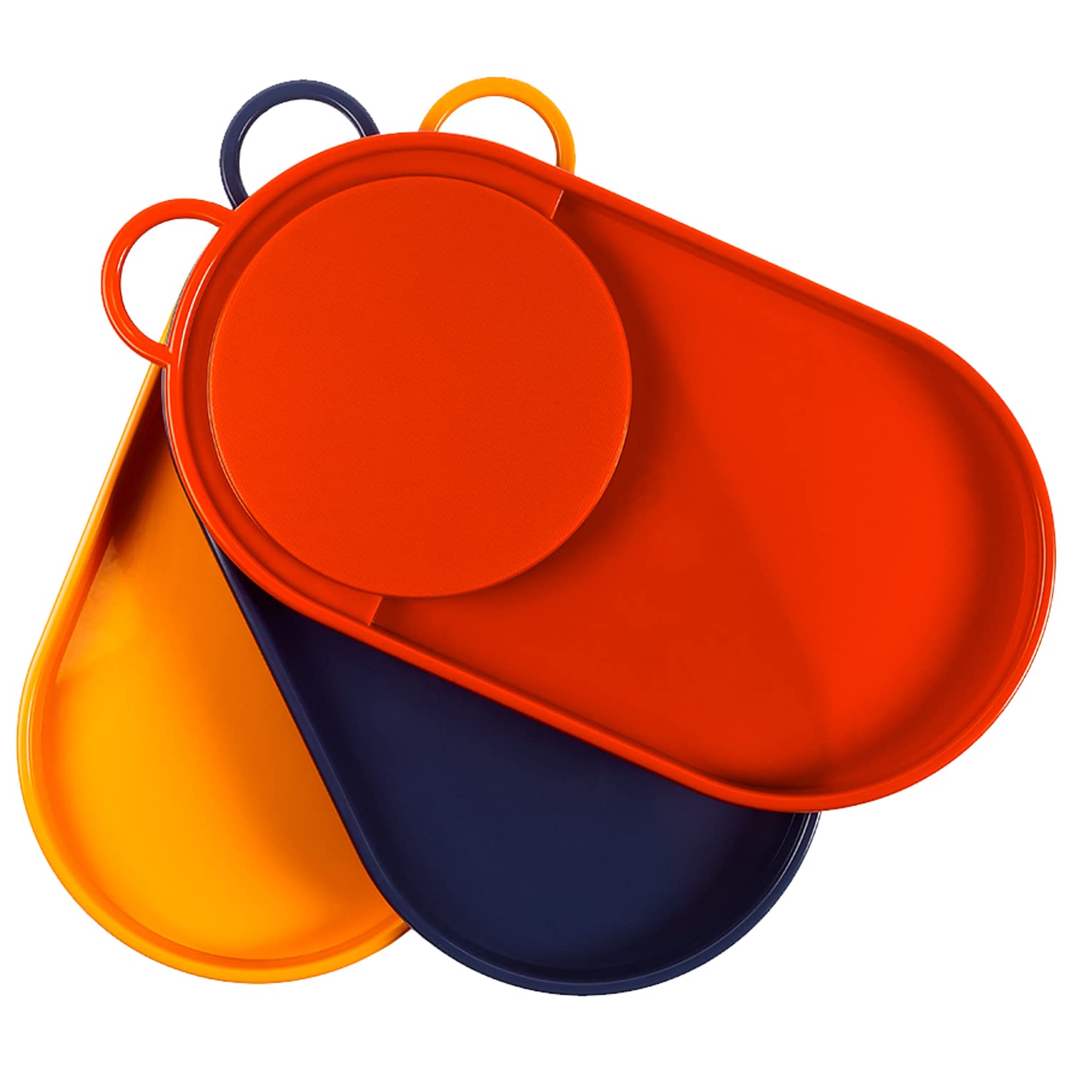 Oliveware Clap Chopping Board with Tray, BPA Free, for Meats, Salads & Fruits, Easy to Use & Clean - (Blue)