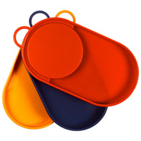 Oliveware Clap Chopping Board with Tray, BPA Free, for Meats, Salads & Fruits, Easy to Use & Clean - (Blue)