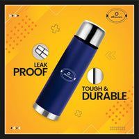 SOPL-OLIVEWARE Haze Vacuum Double Wall Bottle, Stainless Steel (750ml), Hot & Cold, Insulated Bottle, Fit for Indoor & Outdoors - Matt Blue