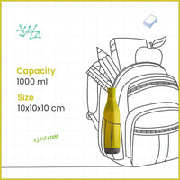 SOPL-OLIVEWARE Freshy Water Bottle with Better Grip, 1000 ml Bottle, BPA Free & Leak Proof, For Home, Office & Gym use - Green