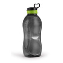 oliveware King Premium Plastic Water Bottle, Sturdy with Holder, Better Grip, BPA Free with 100% Leak Proof, 2 Litre Bottle, Set of 1 - (Black_Green)