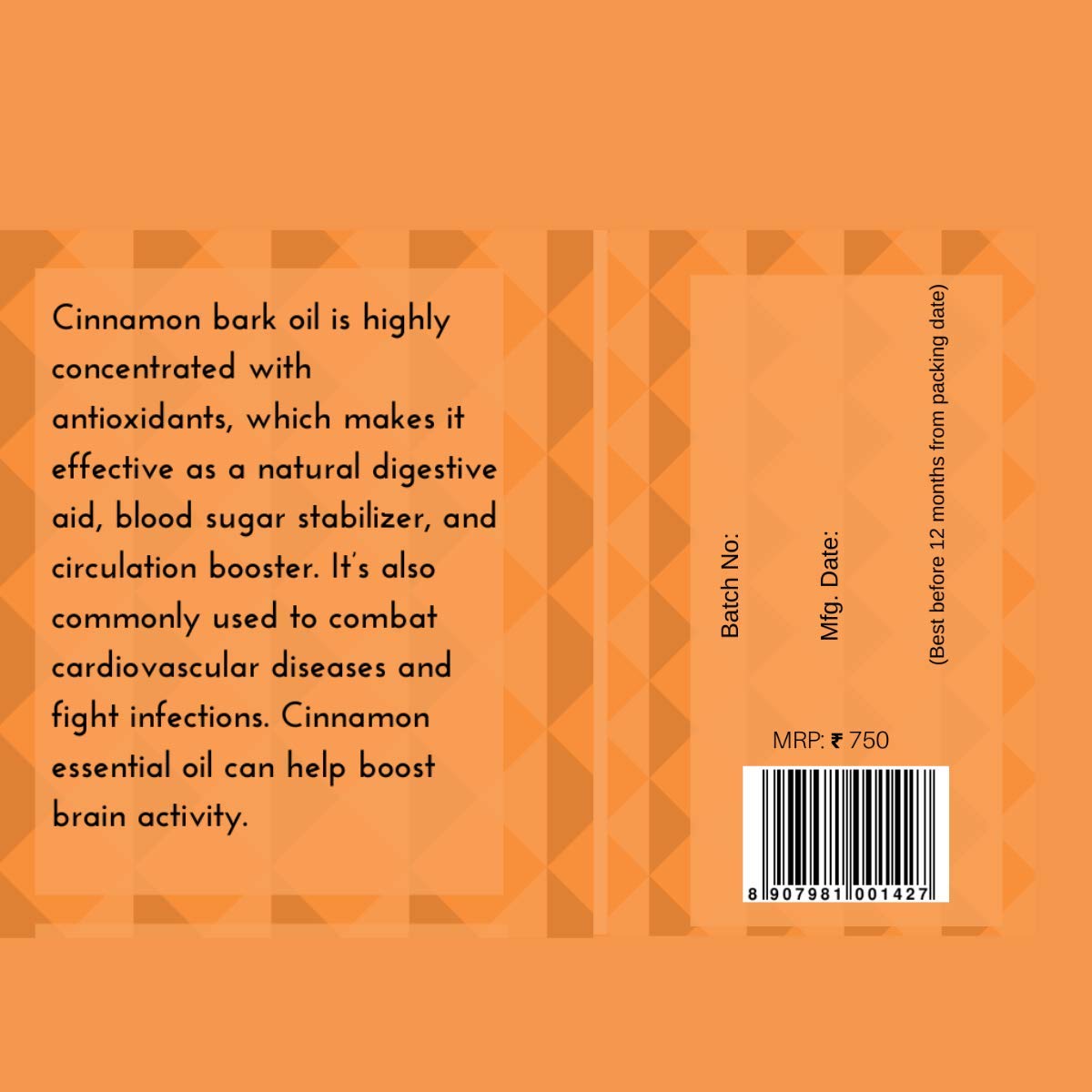 Oilcure Cinnamon Bark Essential Oil | 30 ml | Pure | Undiluted