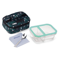 Oliveware Elite Microwave Safe Two Compartment Lunch Box for Kids