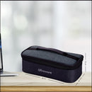 SOPL-OLIVEWARE Prism Borosilicate Glassware Square Lunchbox, Microwave Proof, Napkin & Steel Spoon, Set of 2 with 320ml Each - Grey